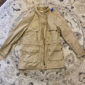 NWOT In Front Women’s Size Large khaki cargo jacket